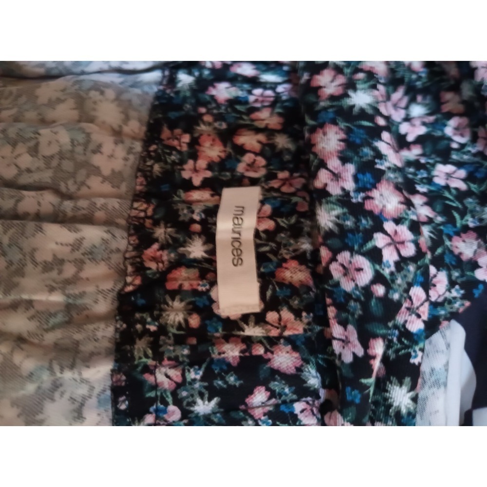 Maurices High Rise Skirt Floral Black NWT XL - Picture 3 of 6